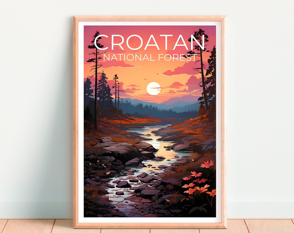Croatan Forest Poster North Carolina Wall Art North Carolina Print Croatan Forest Poster North Carolina Poster - Image 4