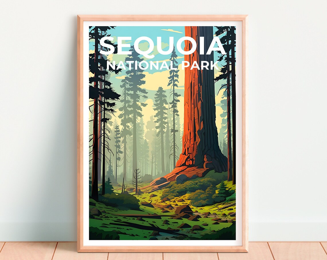 Sequoia California Travel Poster, Nature Art Print - Image 4