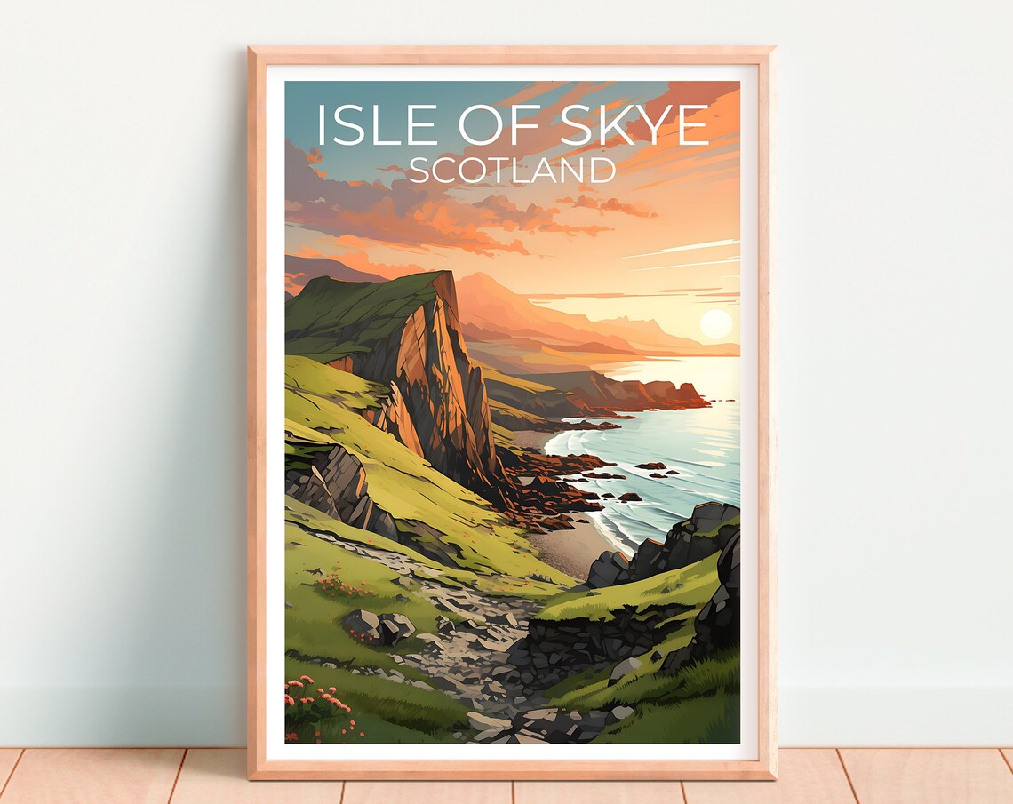 Isle Of Skye Scotland Travel Poster, Wall Art - Image 4