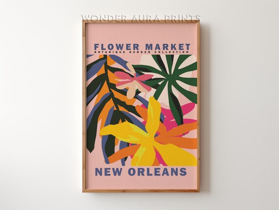 New Orleans Flower Market Botanical Garden Collection Poster