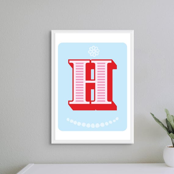 Letter H Nursery Alphabet Poster