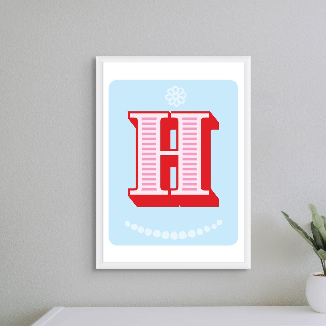 Letter H Nursery Alphabet Poster