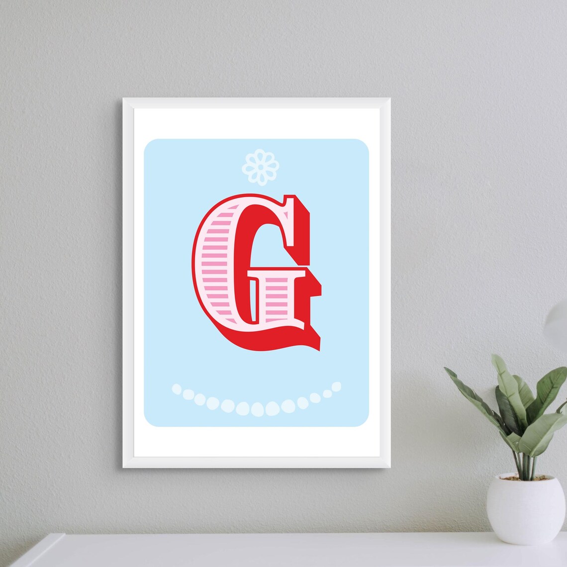Letter G - Playful Alphabet Nursery Decor