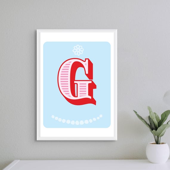 Letter G - Playful Alphabet Nursery Decor