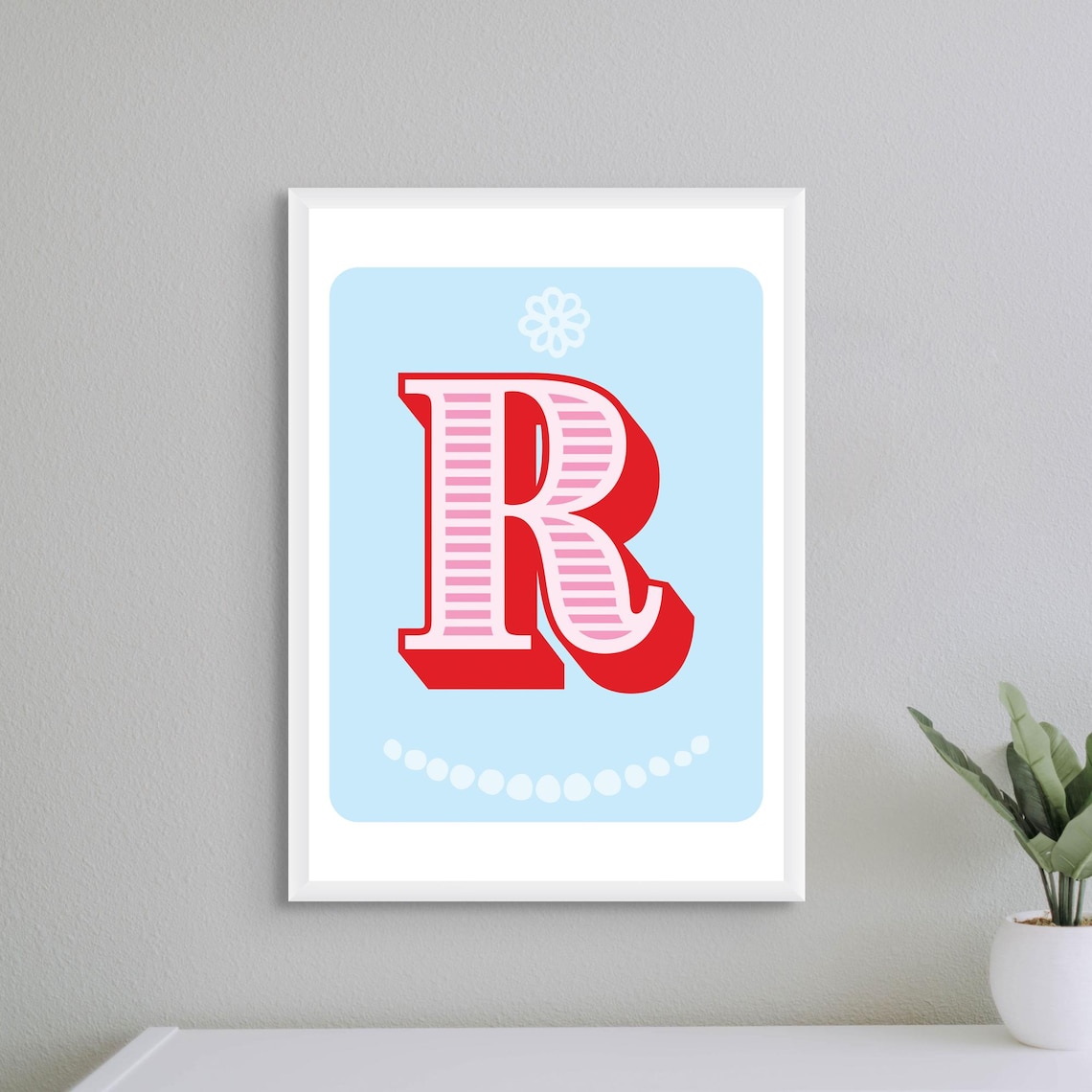 Letter R Nursery Alphabet Initial Poster