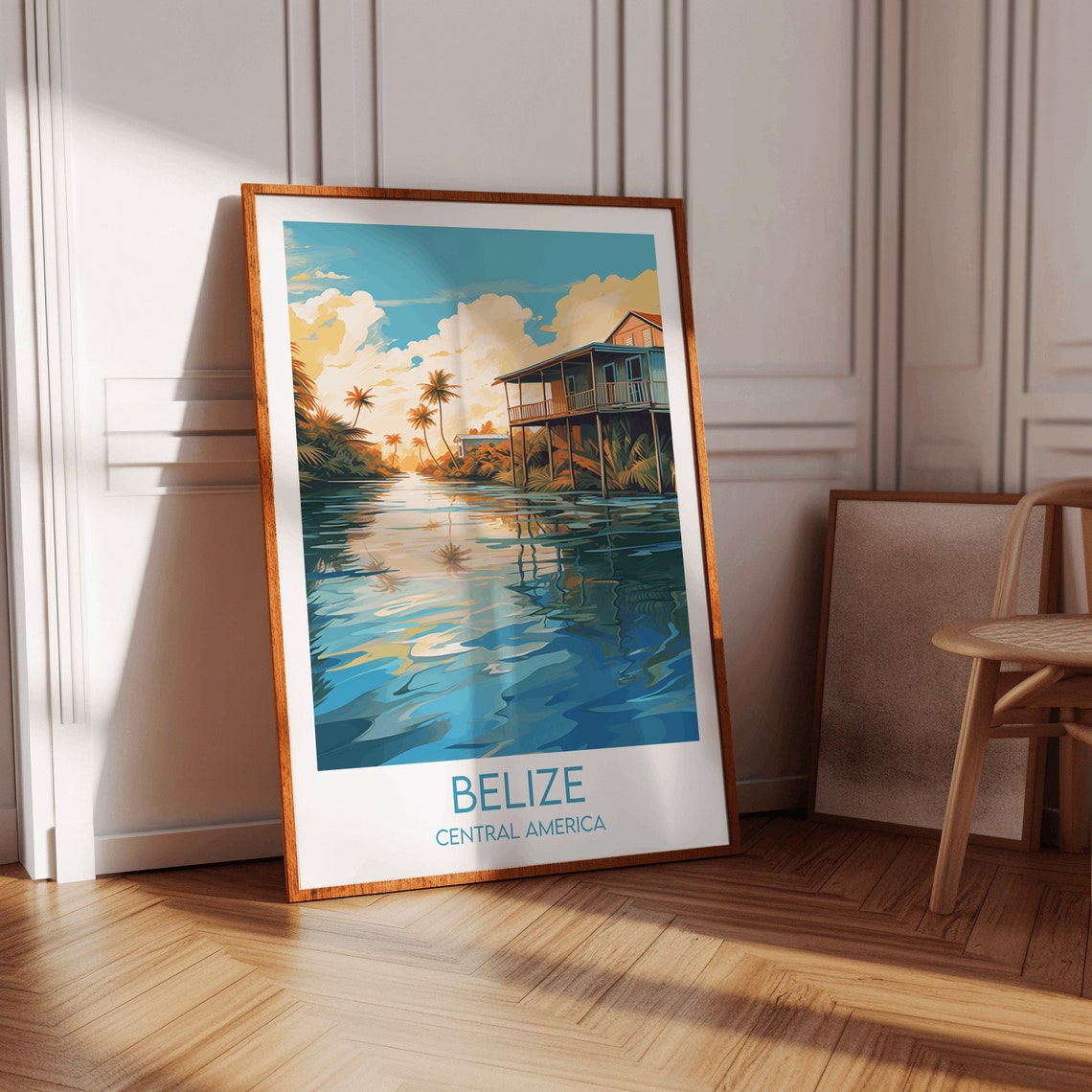Belize Travel Print Central America Poster Custom Personalised Wedding Birthday Gift - Image 3