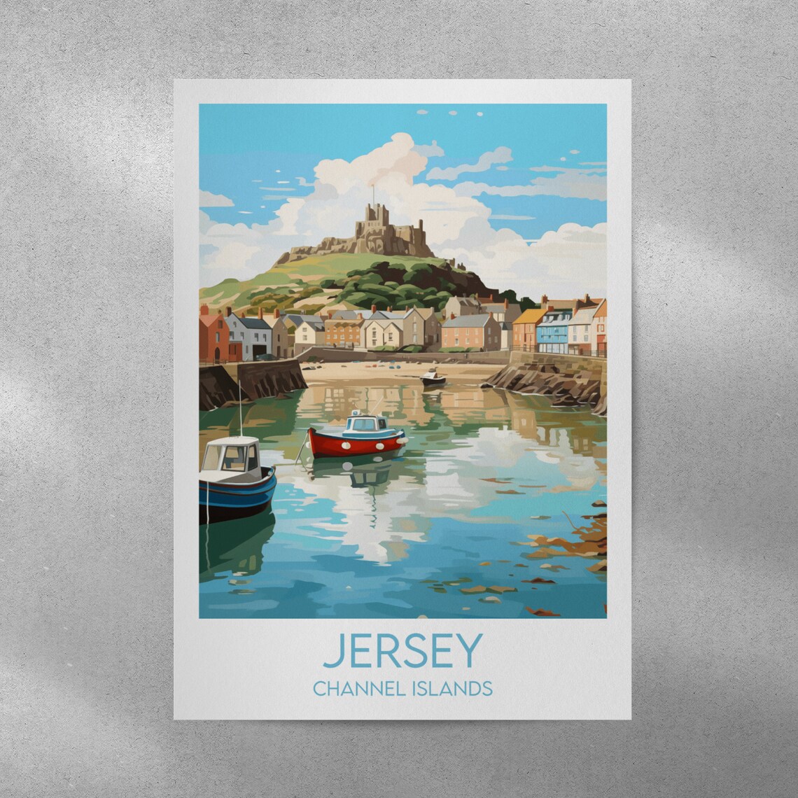 Jersey Travel Poster, Channel Islands Custom Personalised - Image 4