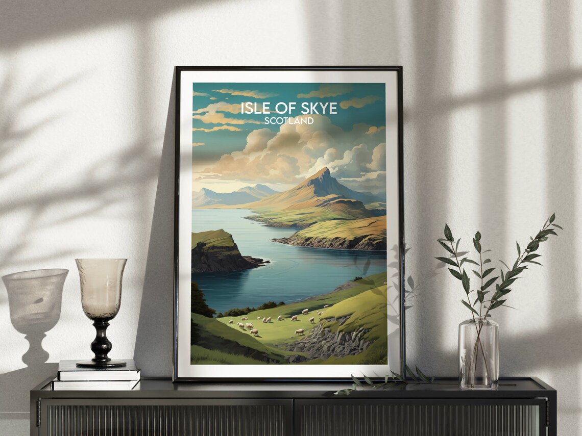 Isle of Skye Travel Poster, Scotland Custom Personalised - Image 4