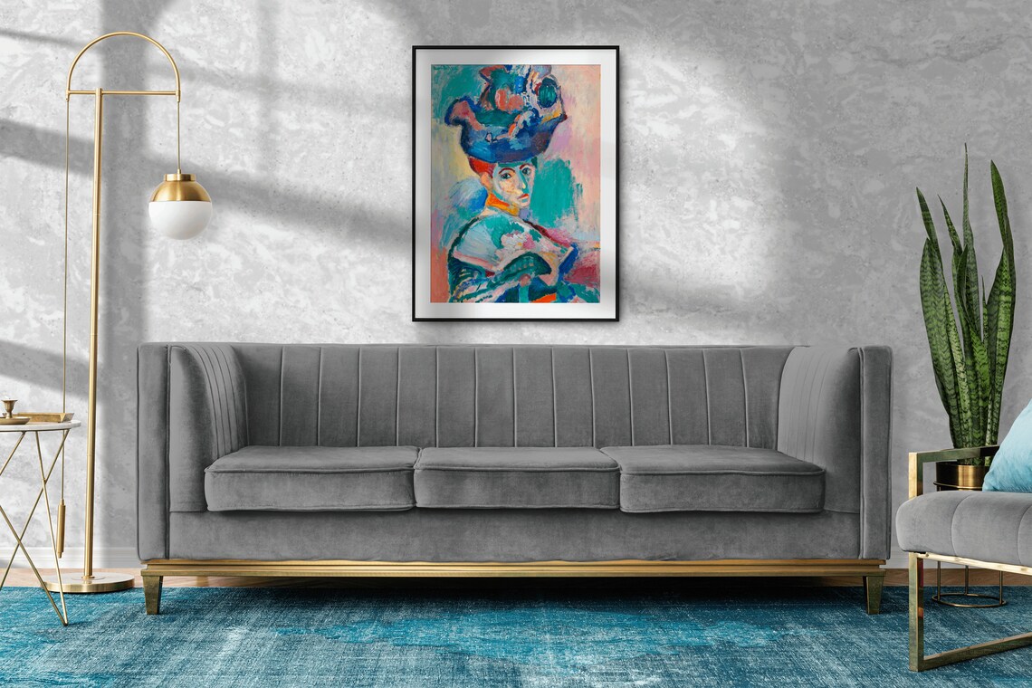 Henri Matisse La Femme Au Chapeau Fauvist Full Bleed Art Poster - Image 4