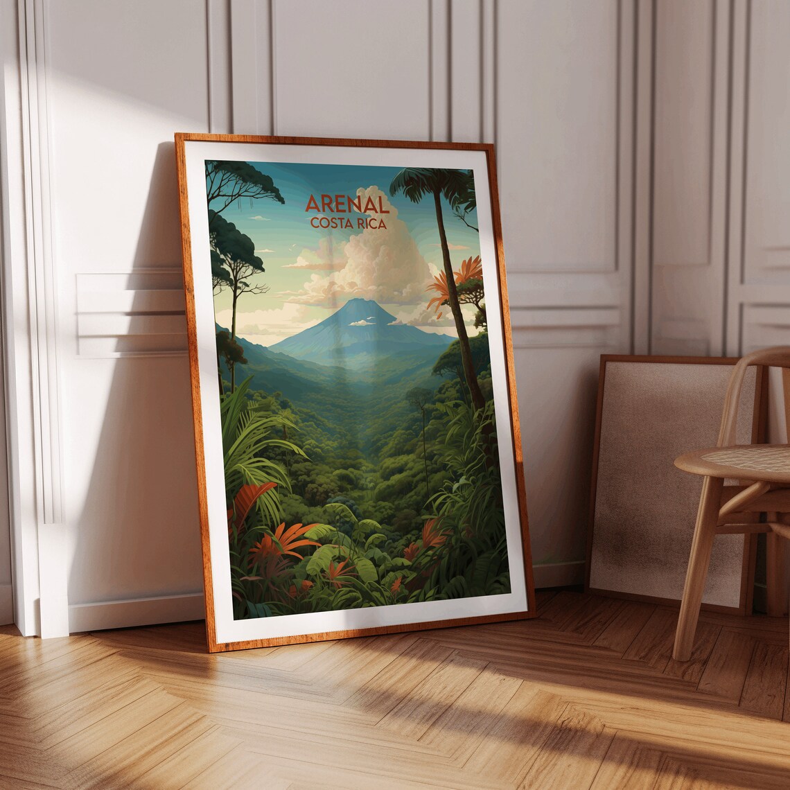 Costa Rica Travel Poster, Arenal Volcano Custom Gift - Image 3