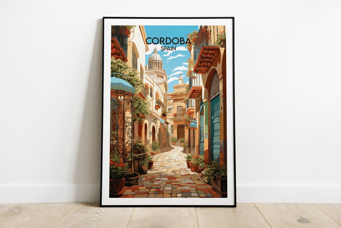Cordoba Travel Poster, Spain Custom Travel Print