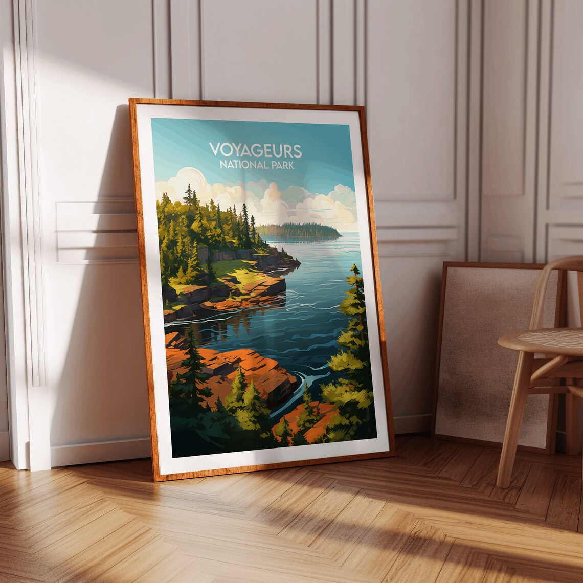 Voyageurs National Park Minnesota Rocky Shoreline Lake Poster - Image 3