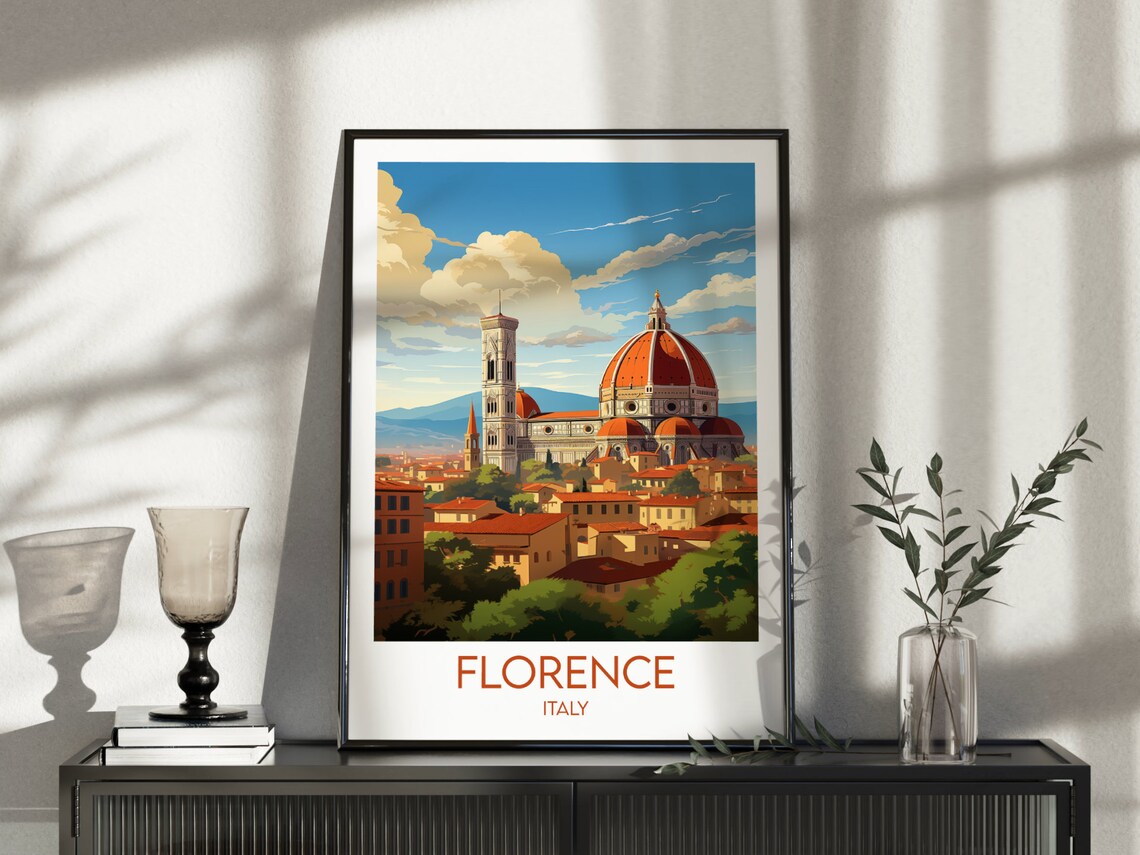 Florence Travel Poster, Italy Custom Personalised - Image 5