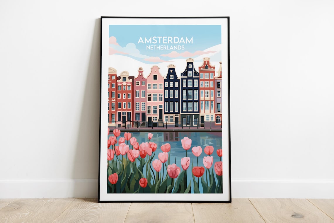 Amsterdam Custom Personalised Travel Print Poster