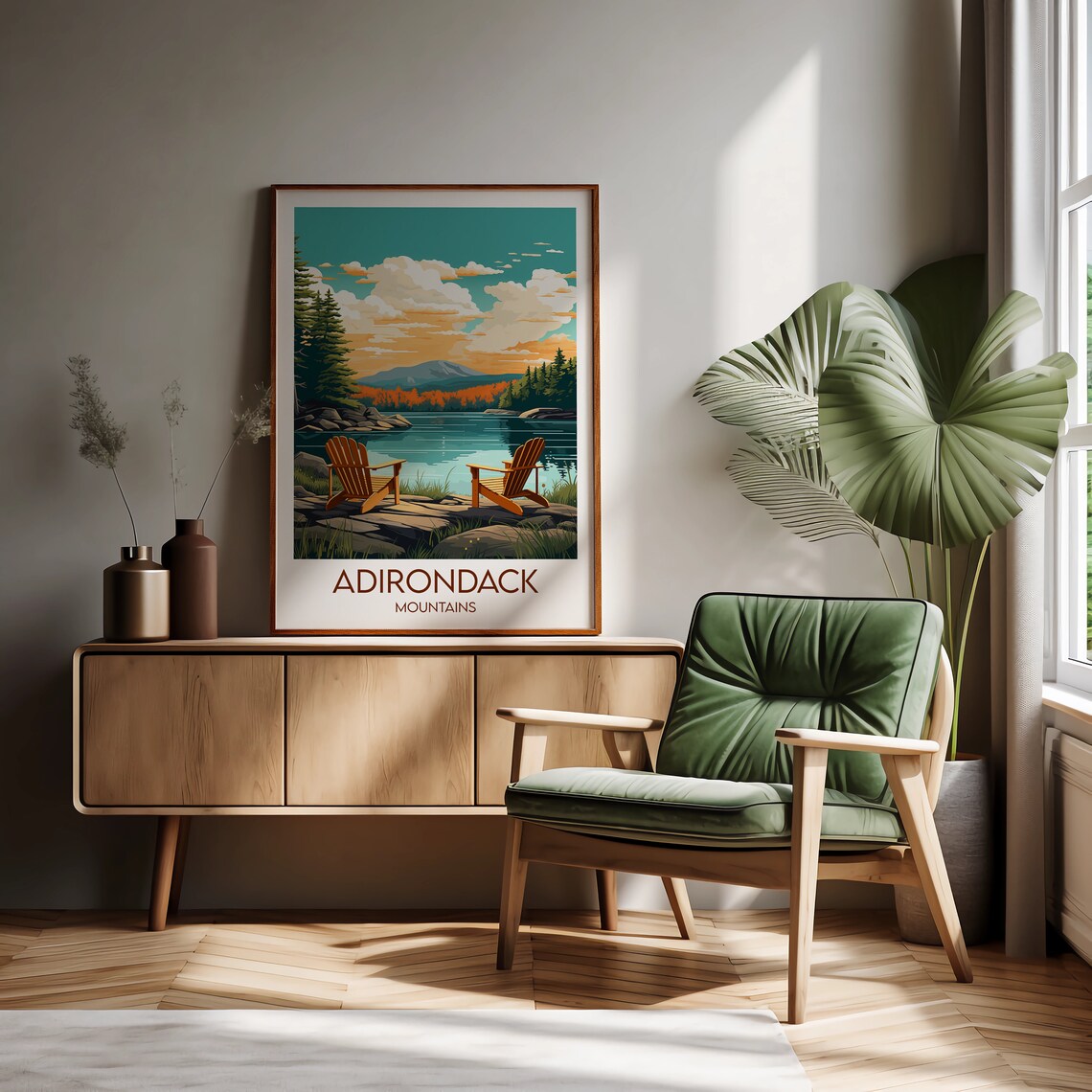 Adirondack Mountains Travel Poster, New York Travel - Image 2