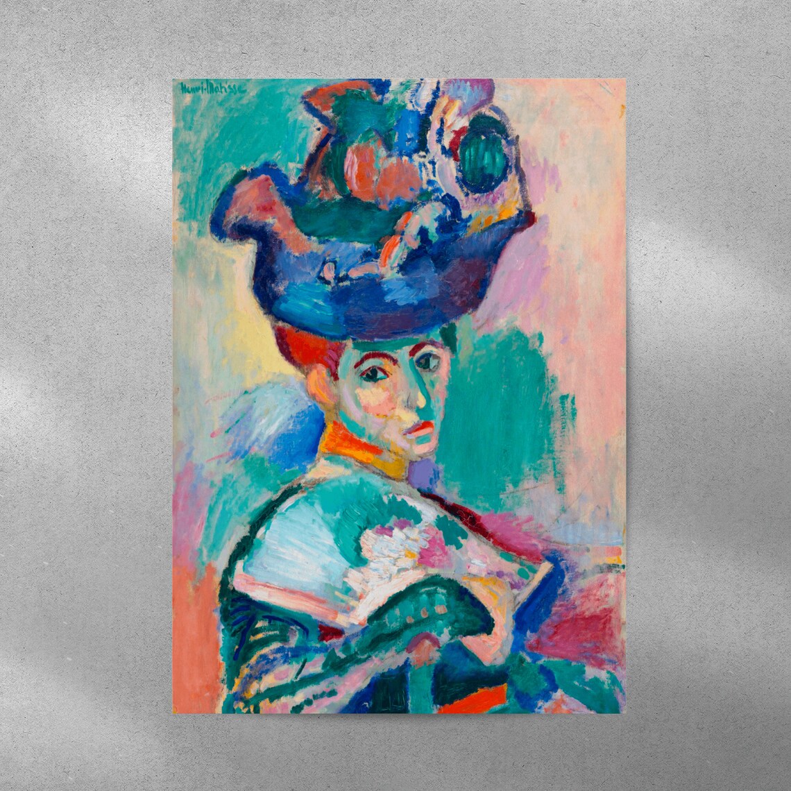 Henri Matisse La Femme Au Chapeau Fauvist Full Bleed Art Poster - Image 5