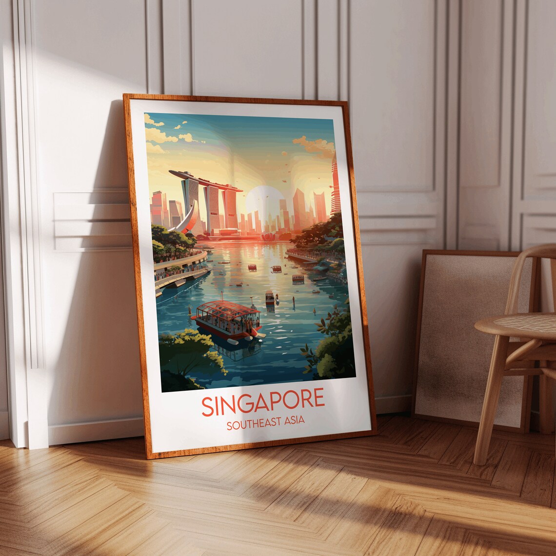 Singapore Travel Poster, Southeast Asia Custom Print - Image 3