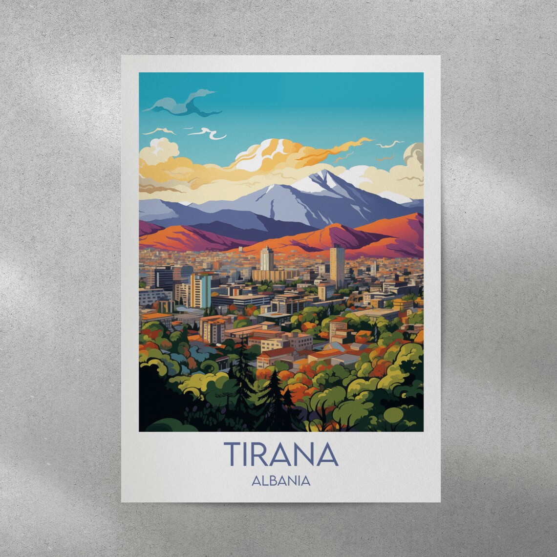 Tirana Travel Print, Albania Travel Poster - Image 5