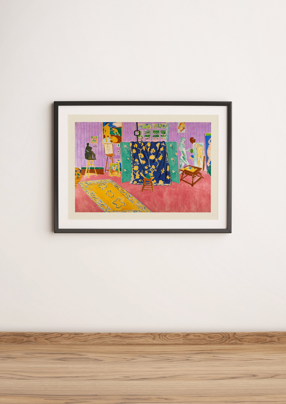 Matisse Pink Studio Bordered Exhibition Print Poster A3 A4 A5 Ultra High Quality Classic Vintage Flowers Home Decor Wall Art Deco - Image 3