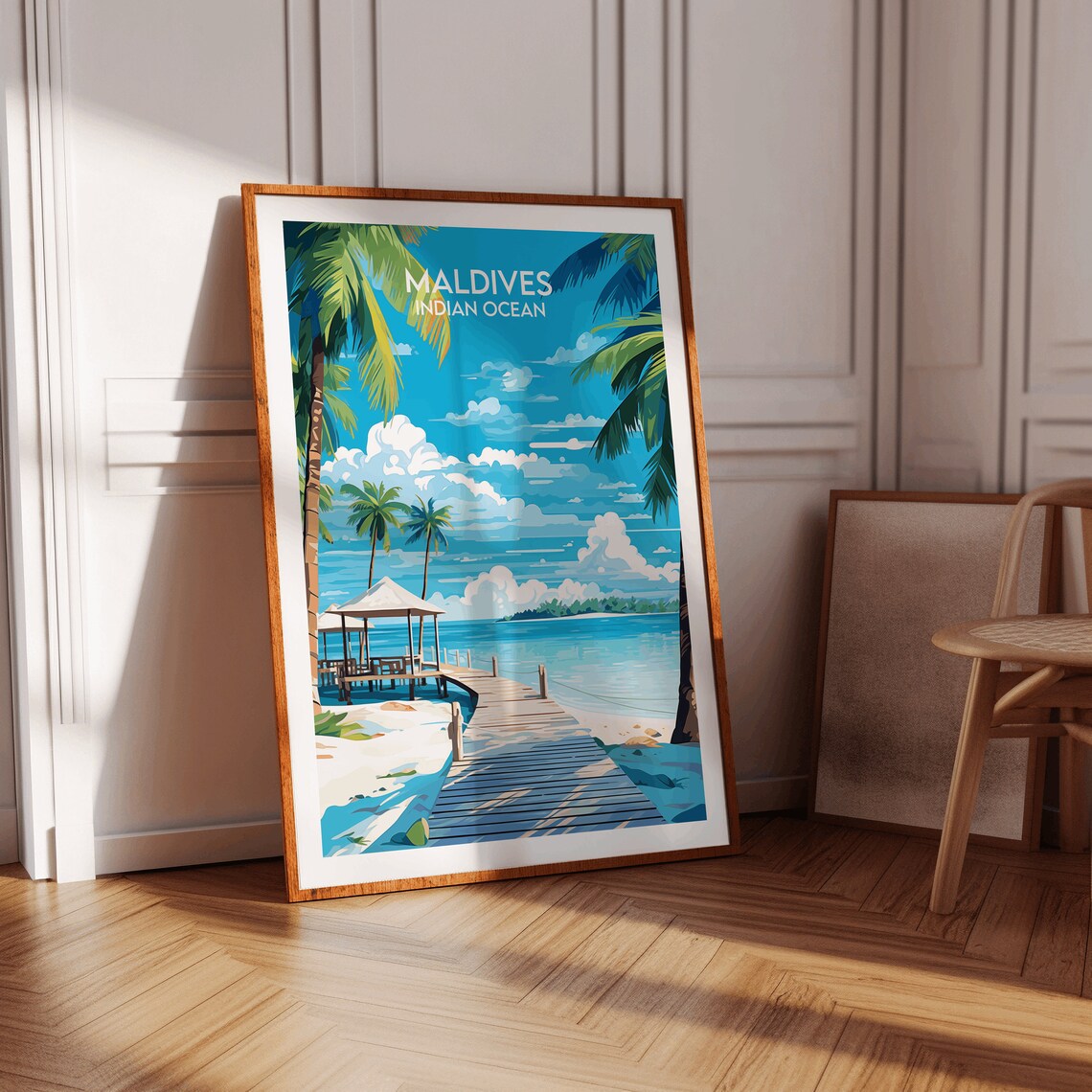 Maldives Travel Poster, Indian Ocean Custom Print - Image 3