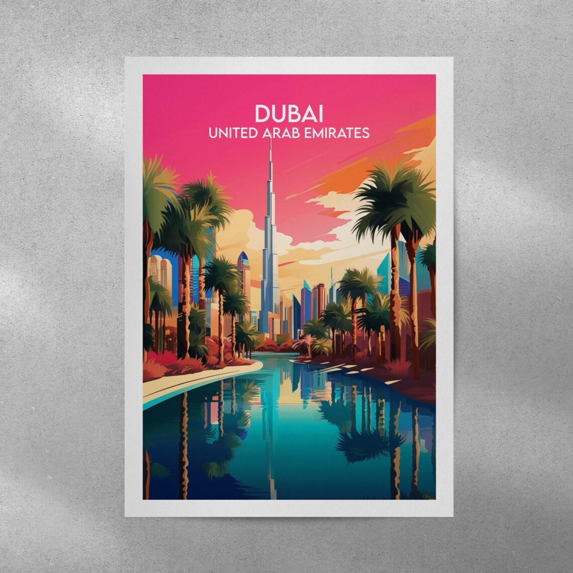 Dubai Travel Poster, United Arab Emirates Travel Print - Image 4