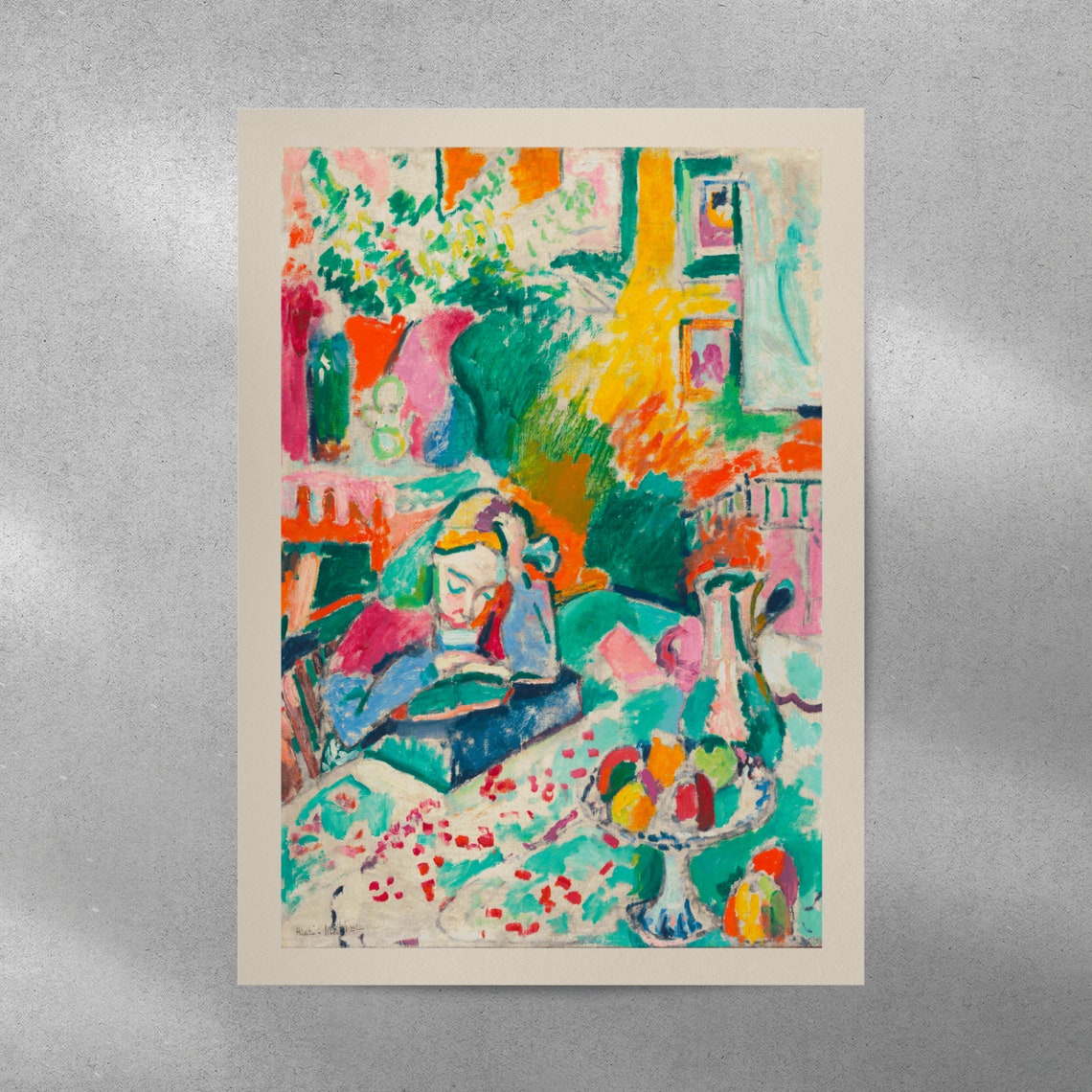 Henri Matisse Girl Reading Bordered Fauvist Interior Art Poster - Image 5