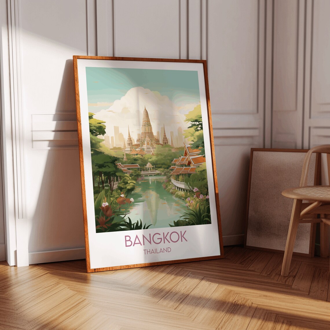 Bangkok Travel Poster, Thailand Custom Keepsake - Image 2