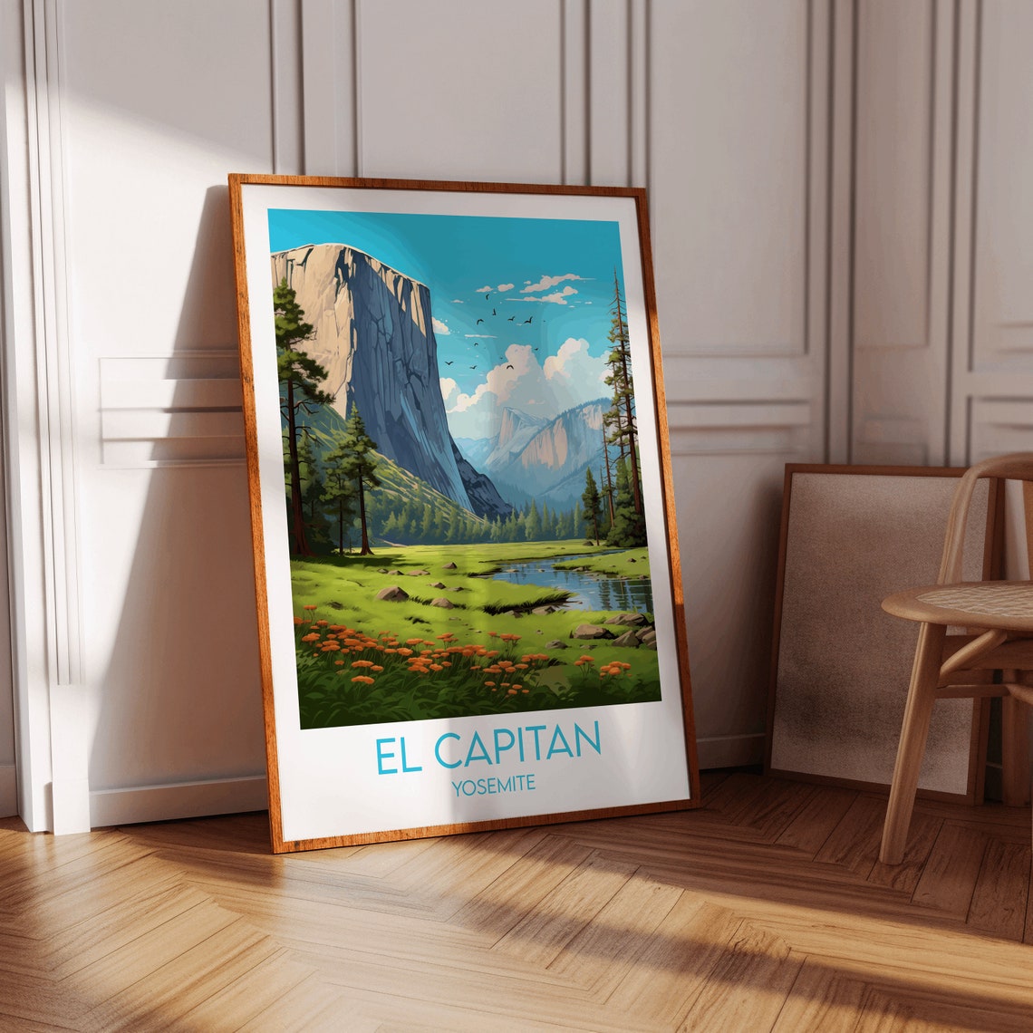 El Capitan Yosemite National Park Granite Cliff Meadow Vista Poster - Image 2