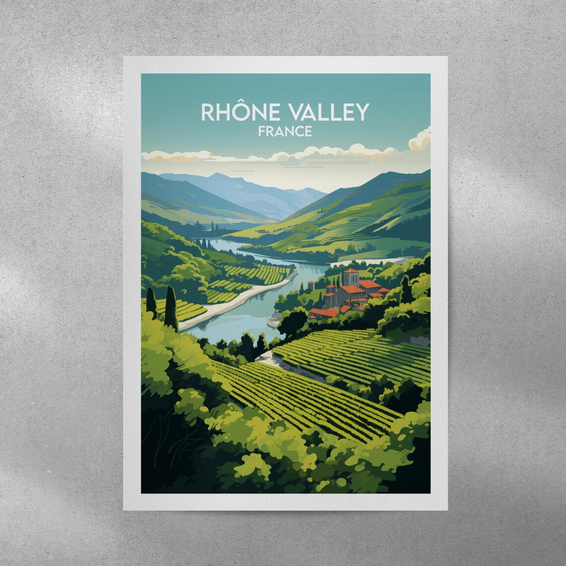 Rhne Valley Vineyards Travel Poster, France - Image 4