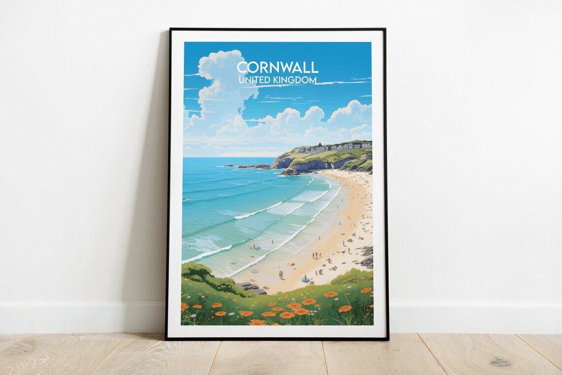 Cornwall Travel Print, United Kingdom Poster
