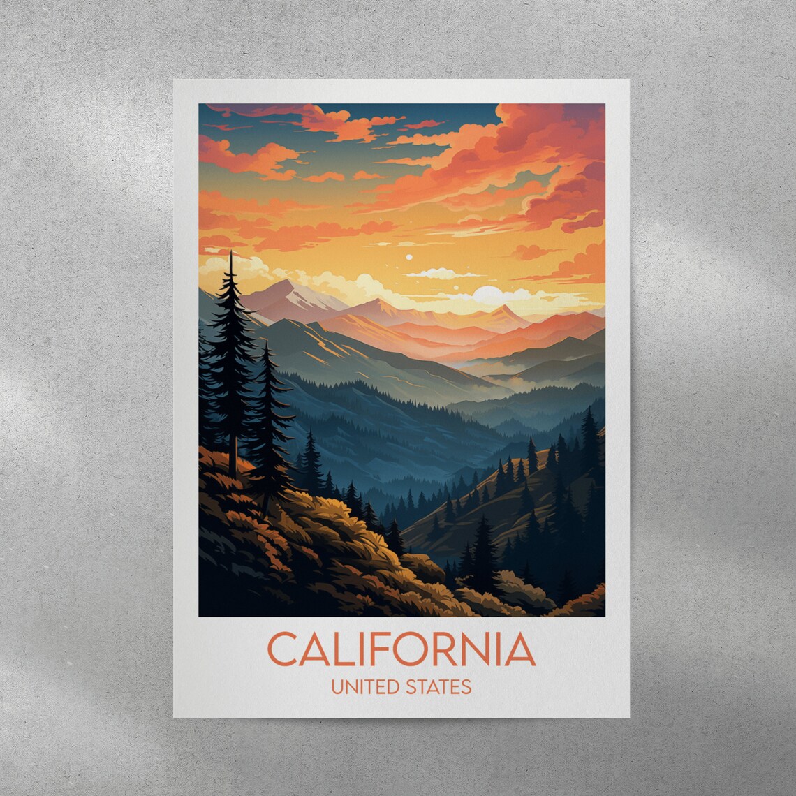 California Travel Print, United States Travel Poster - Image 4