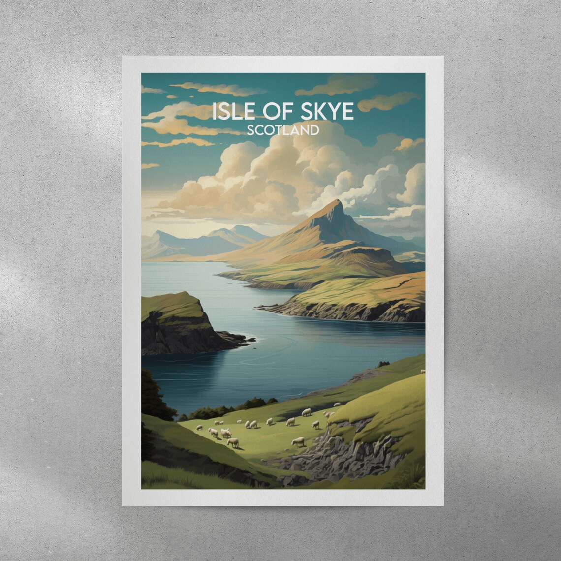 Isle of Skye Travel Poster, Scotland Custom Personalised - Image 3
