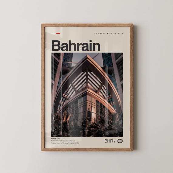Bahrain Print Wall Art Poster Photo Manama Fort Bab Al Tree Of Life Fateh Grand Mosque