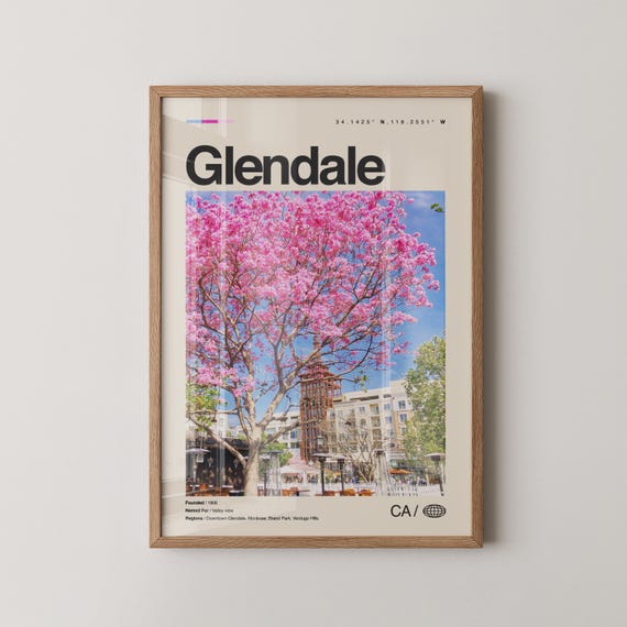 Glendale Print Wall Art Poster Photo Brand Park The Americana At Forest Lawn Memorial