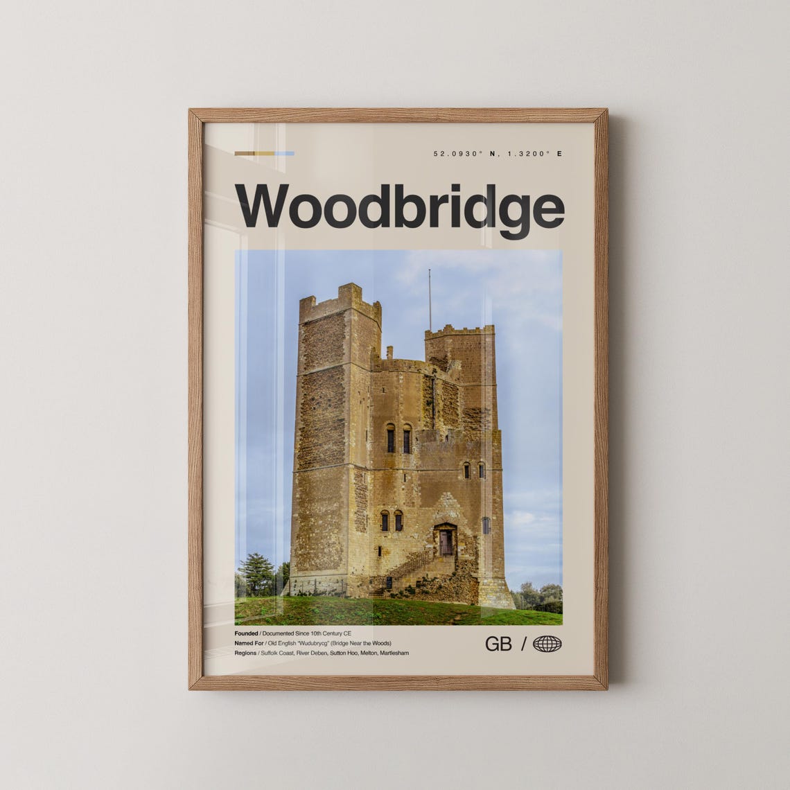Woodbridge Suffolk England Historic Castle Keep Photo Travel Poster