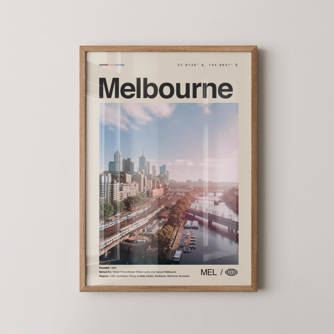 Melbourne Print Australia No 3 Wall Art Poster Photo Decor Victoria