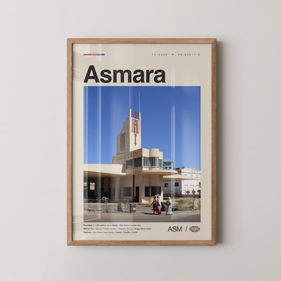 Asmara Eritrea Fiat Tagliero Building Minimalist Photo Poster