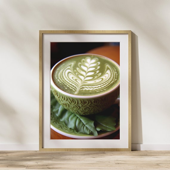 Kitchen Picture Coffee Style Green Poster On Matte Premium Paper Decoration Wall Decoration