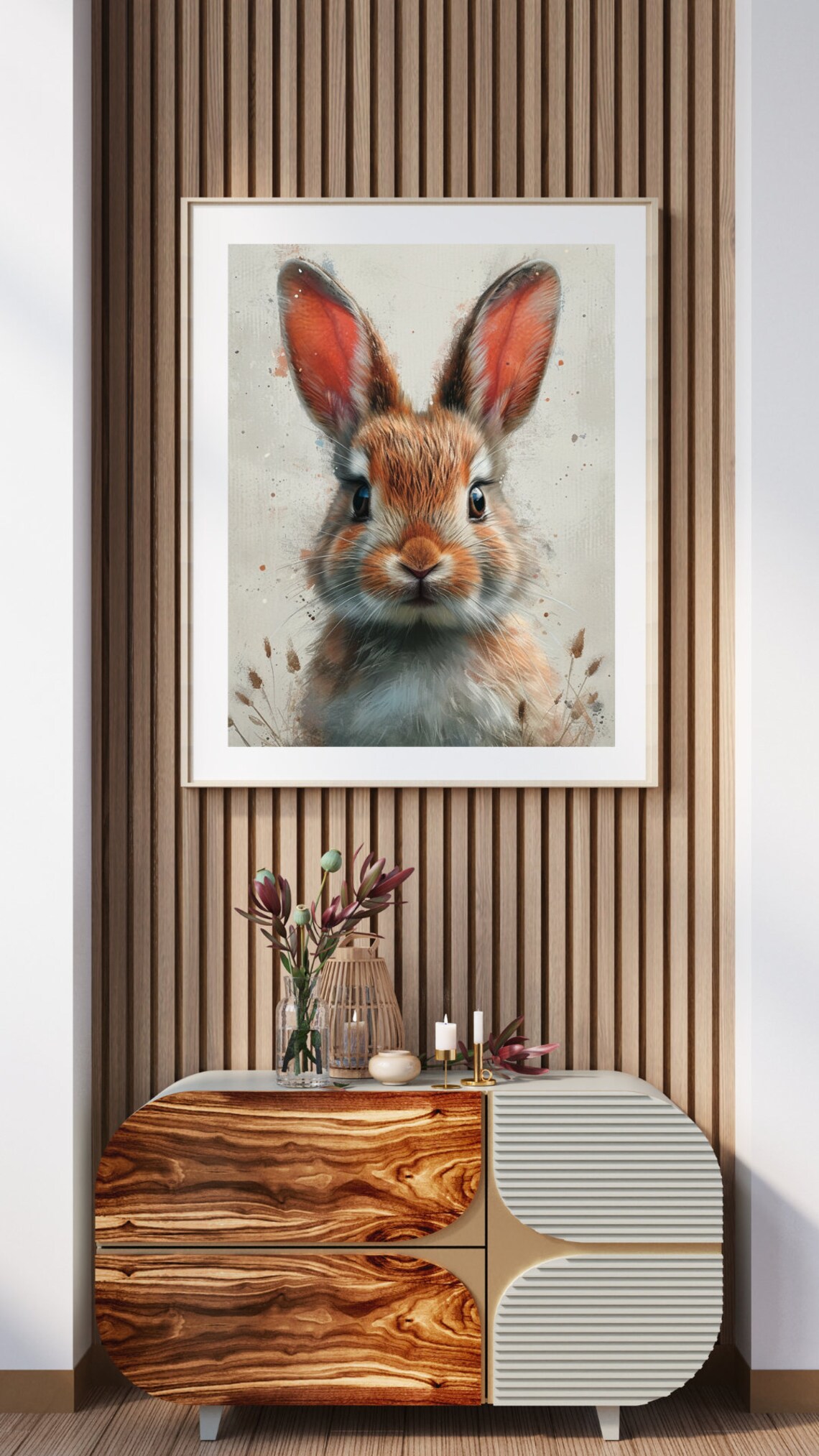 Easter Rabbit 2 Art Print, Easter Bunny Decoration - Image 4