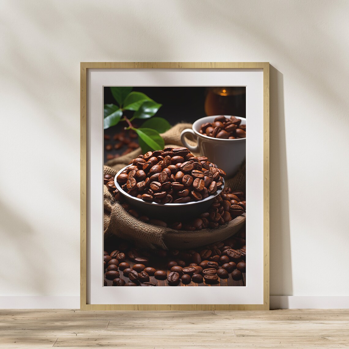 Kitchen Picture Bowl With Coffee Beans Poster