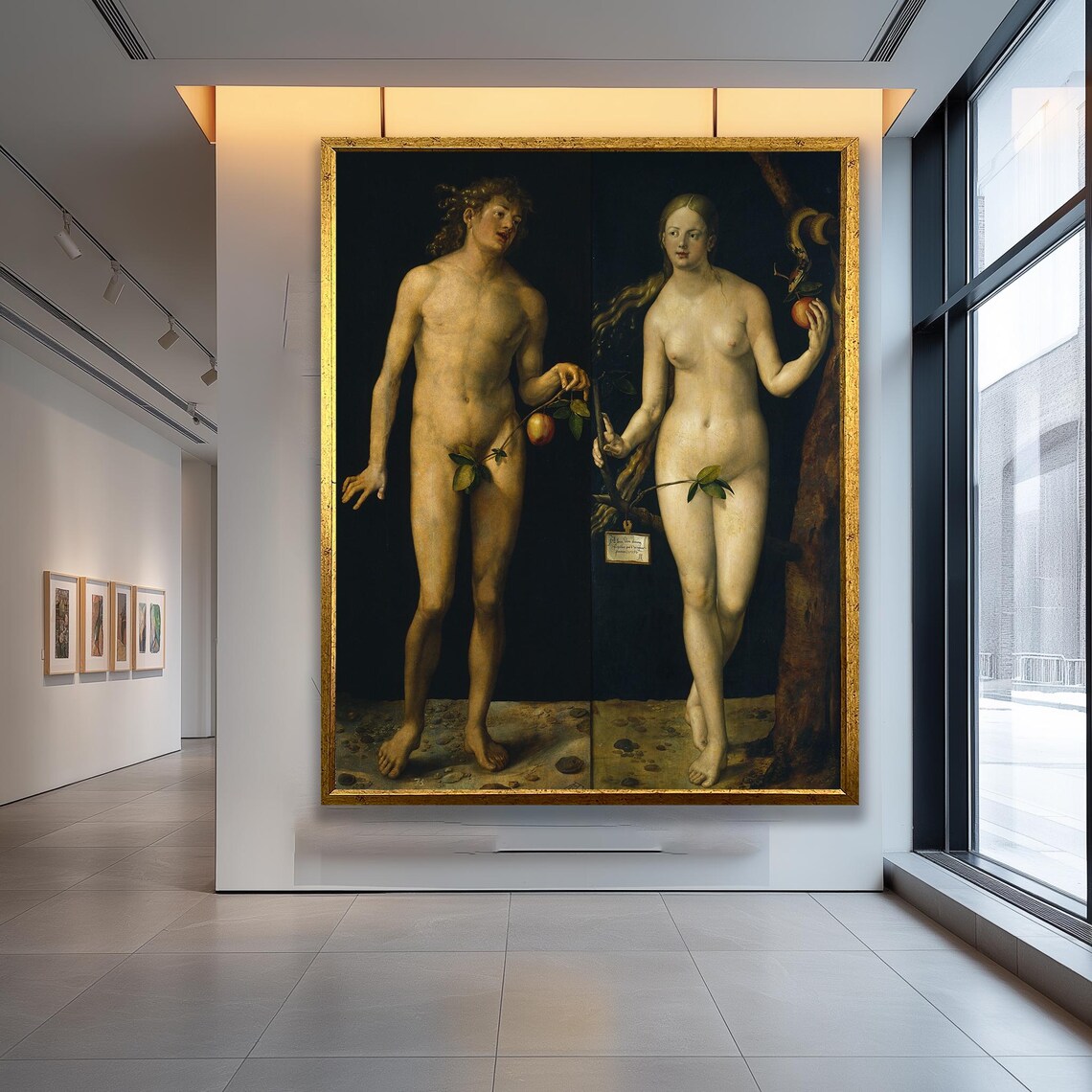 Renaissance Adam And Eve Art Print, Religious Decor