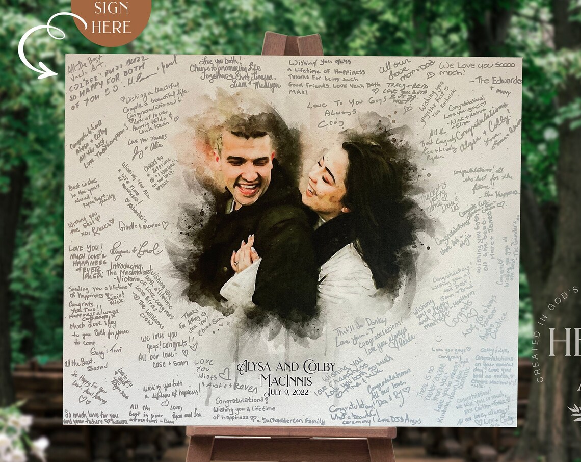 Wedding Venue Watercolor Print, Guest Book Alternative