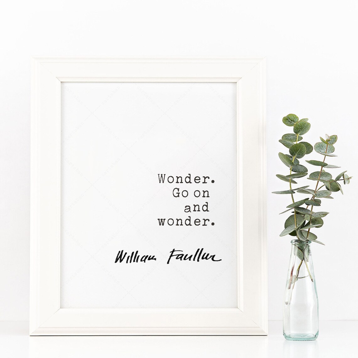 William Faulkner Wonder Go On and Wonder Literary Quote Poster Print - Image 2