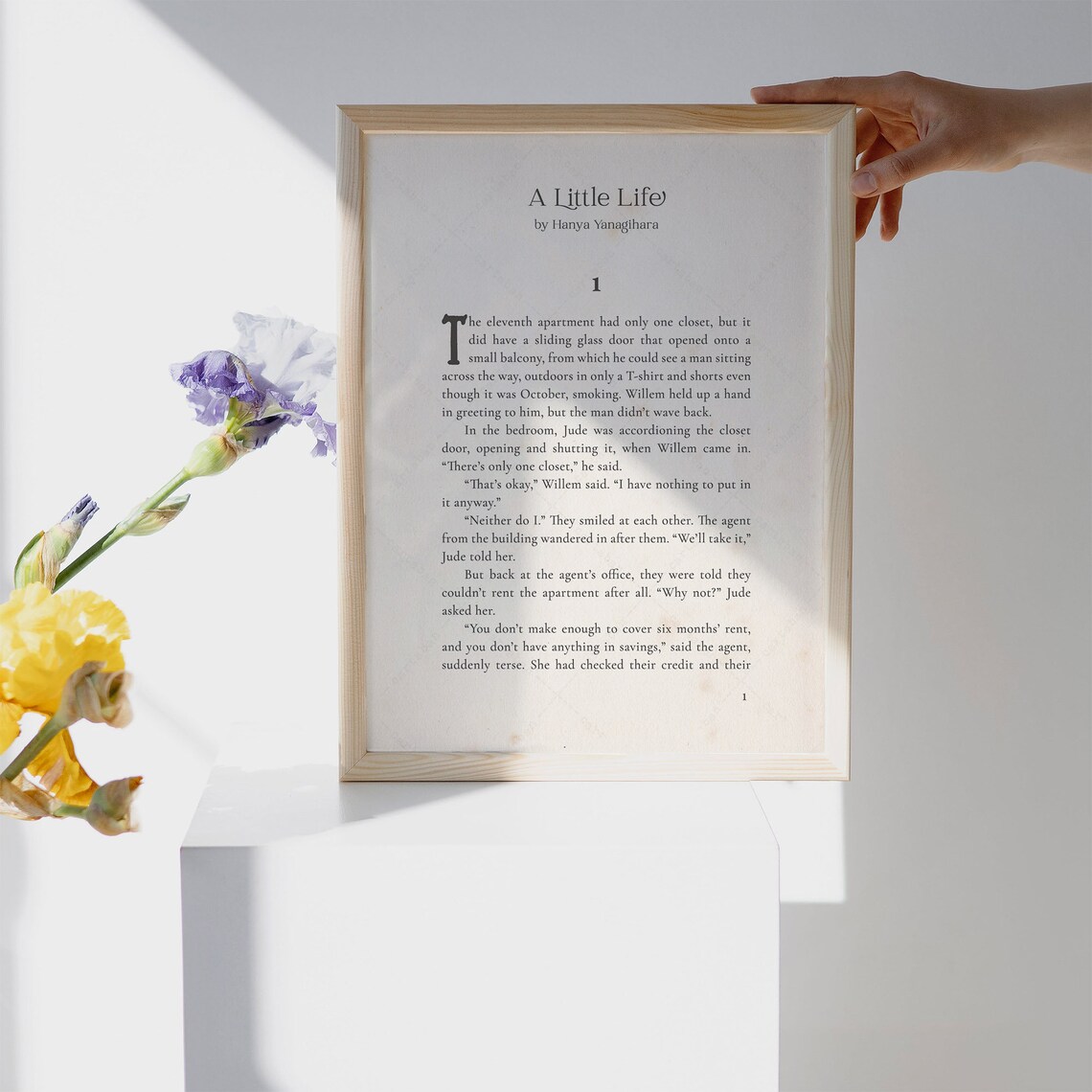 Hanya Yanagihara A Little Life First Page Chapter One Art Poster - Image 2