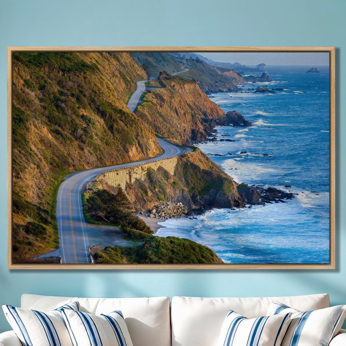 Pacific Coast Highway Big Sur Cliffs Ocean Drive Scenic Wall Art