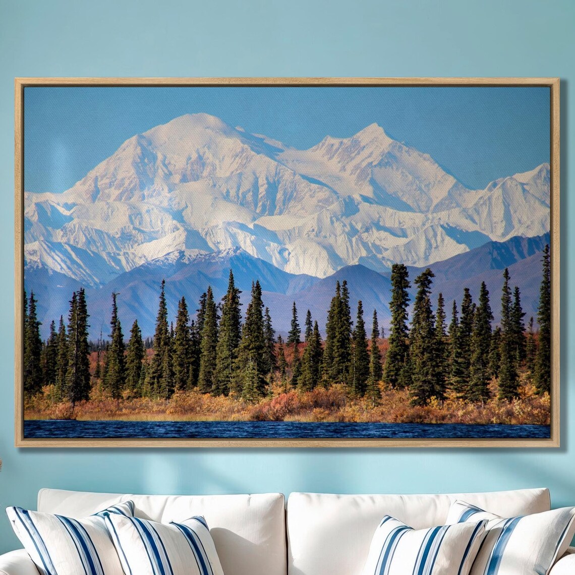 Denali, Alaska Travel Poster, North America Peak