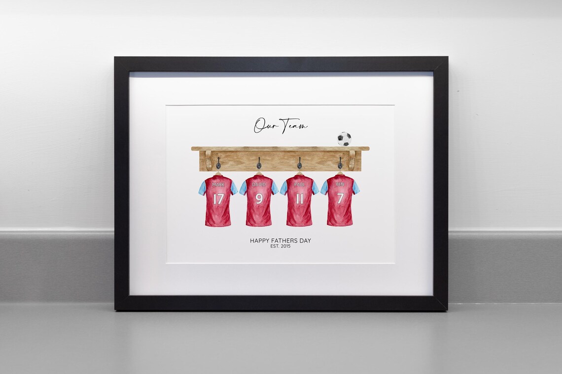Daddys Dream Team Football Family Art Print - Image 6