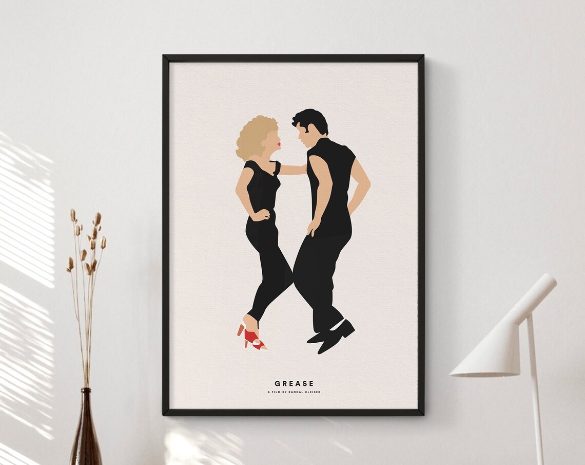 Grease Minimalist Movie Poster Art Print