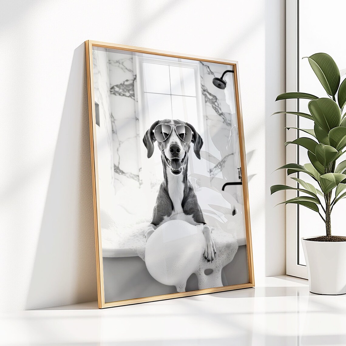 Greyhound Toilet Print, Funny Bathroom Decor - Image 3