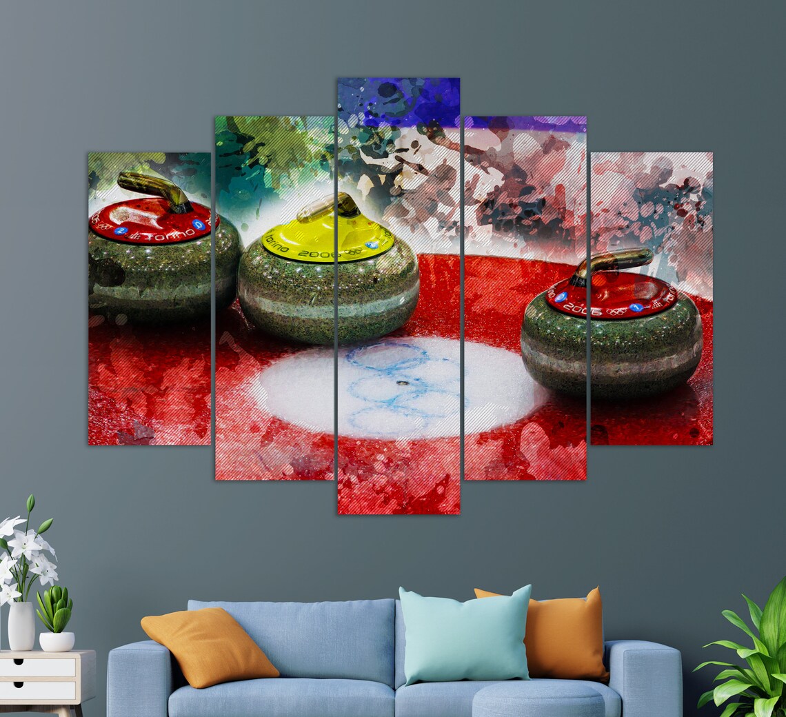 Curling Print, Abstract Curling Wall Art
